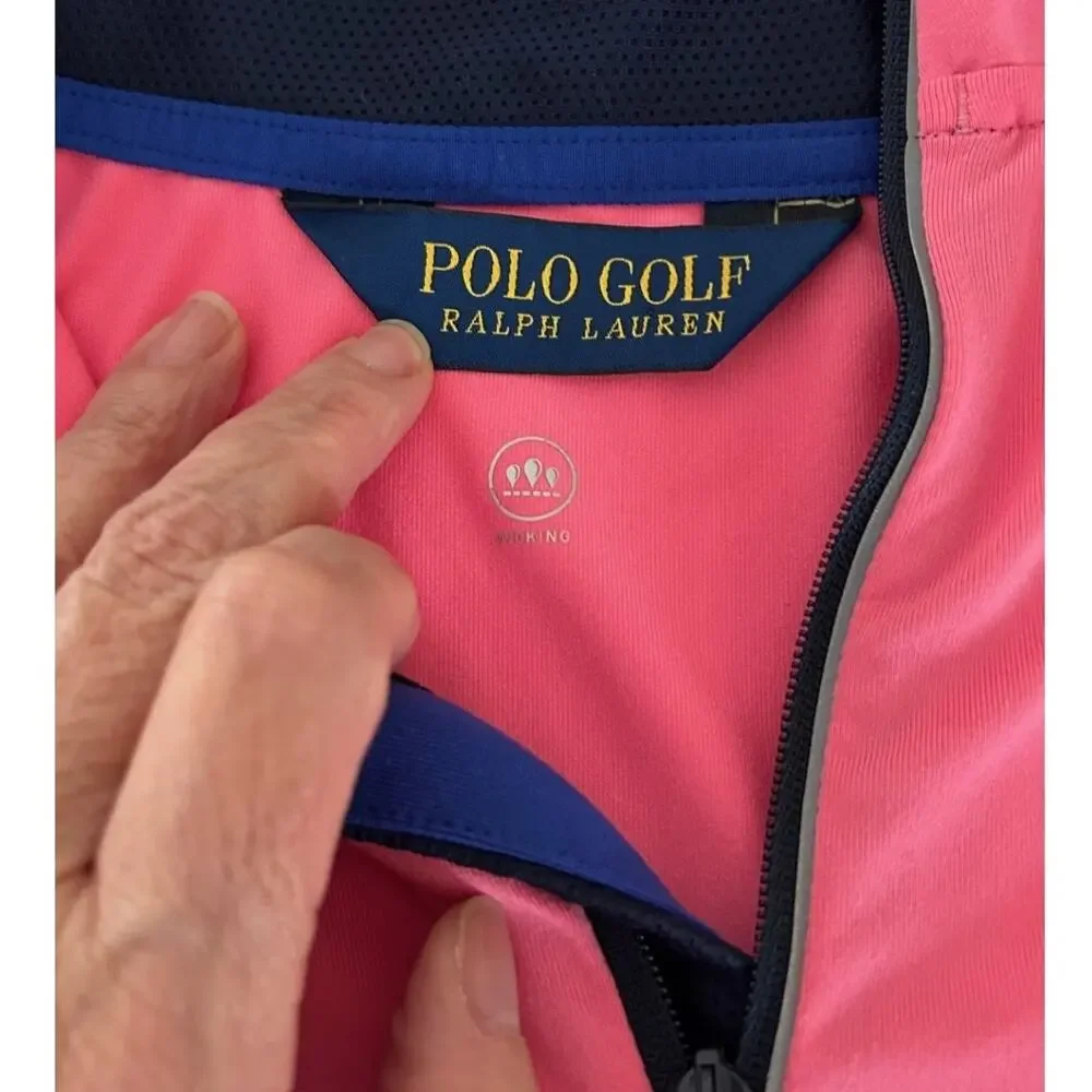 Polo Ralph Lauren Golf Pullover Mens XL Pink Performance 1/4 Zip Athletic Sport
